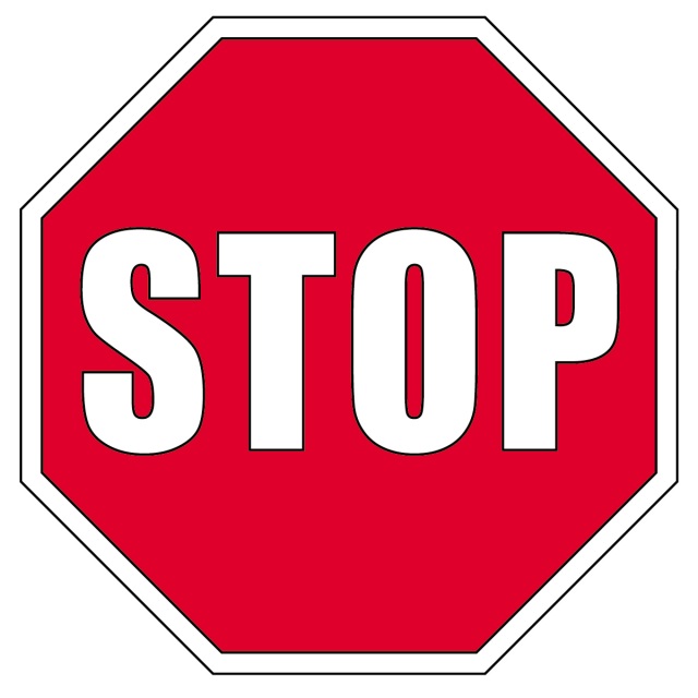 Stop sign copy